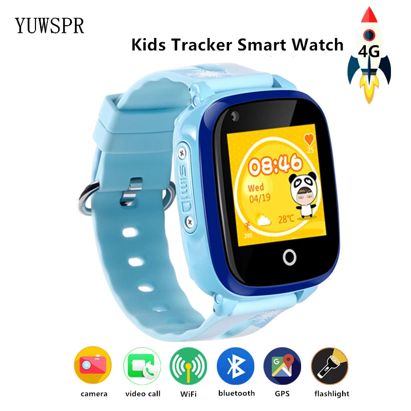 

Kids GPS 4G Smart Watch IP67 Waterproof Support Bluetooth Video Call Flashlight GPS LBS WIFI Location Children Smart Clock DF33Z