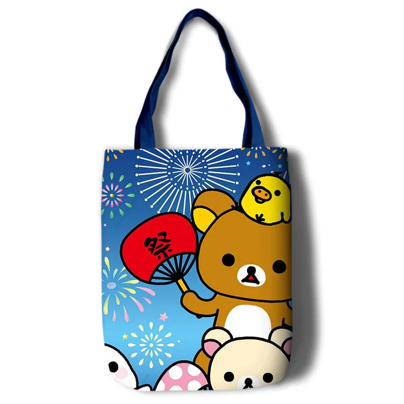 Korilakkuma-Sacs à Provisions en Toile Réutilisables pour Bol et Garçons, Cute Cuillère à soupe, Décontracté, Initié, Livre Sв, Femme, Ours Rilakkuma