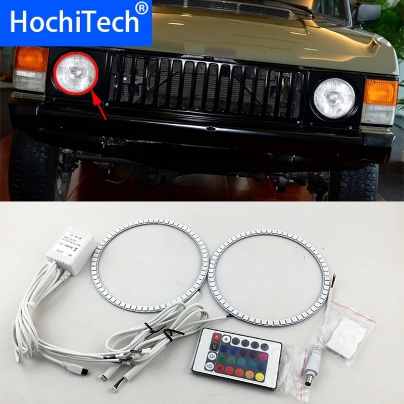 

Для Land Rover Range Rover RGB светодиодный набор фар ангельские глазки аксессуары для стайлинга автомобиля 1987 1988 1989 1990 1991 1992 1993