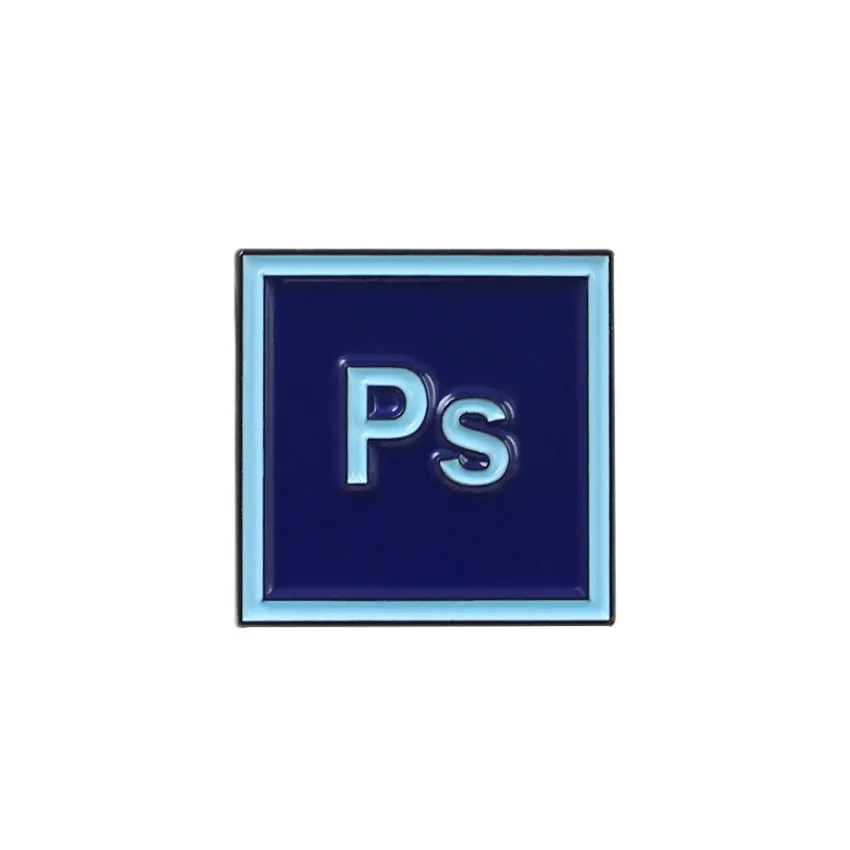 PS AI Pr Au Lr AE Design Software Brooch For Men Women Photoshop Premiere Designer Jewelry Badge Shirt Denim Lapel Pins Jewelry