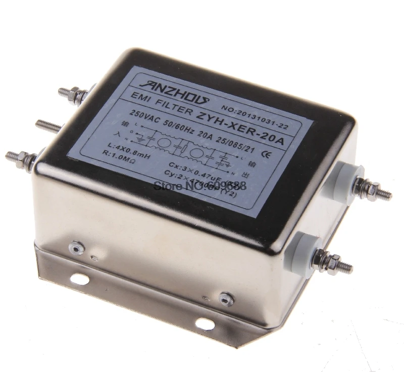 

ZYH-XER-20A 20A 30A ZYH-XER-30A 250V Single-Phase High-Performance EMI Power Filter for Servo Motor