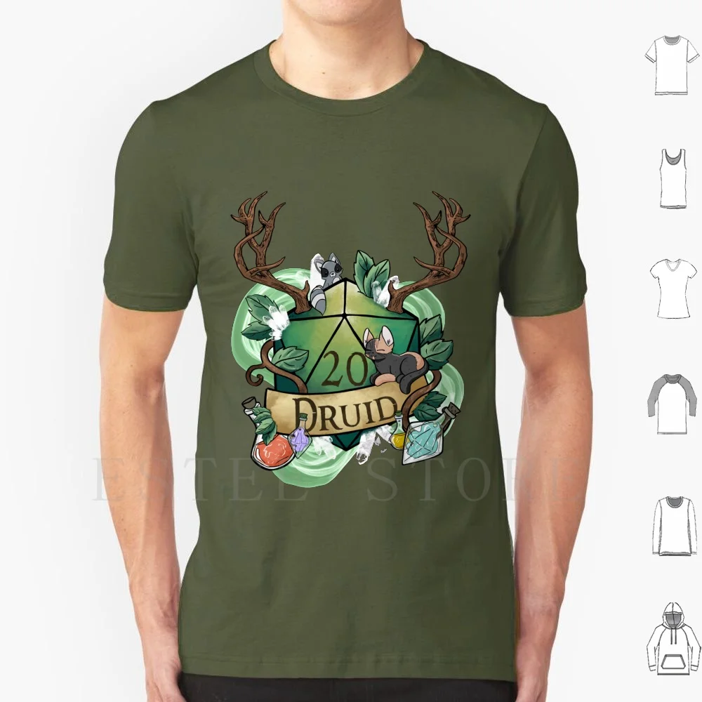 & Druid T Shirt Men Cotton 6xl Barbarian Dnd Dnd Digitalart Paladin Wizard Warlock Druid Bard