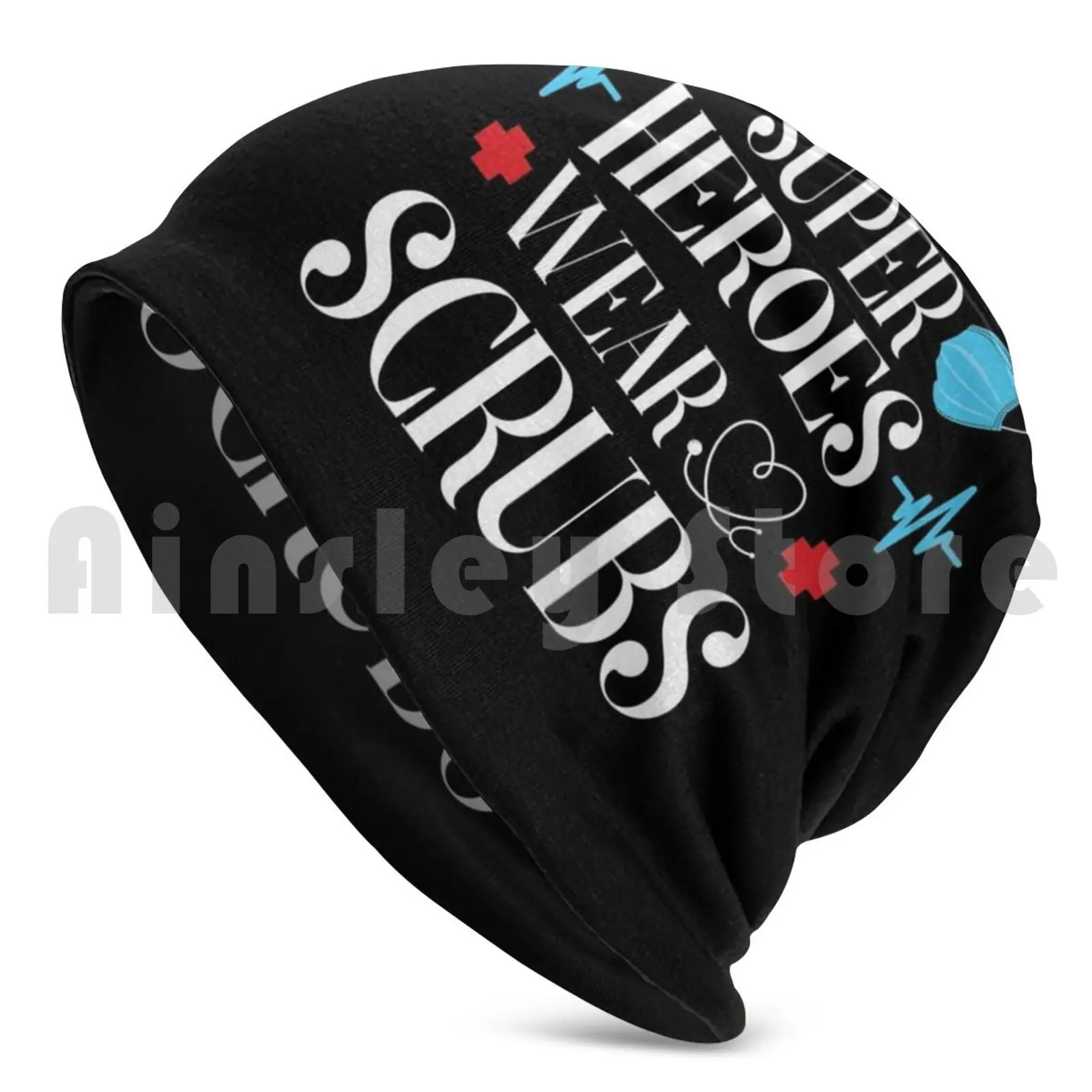 Super Heroes Wear Scrubs Beanie Hedging Cap DIY Print Cushion Nurse Nurse Accessories Nurse Accessories For Women Nurse image 2