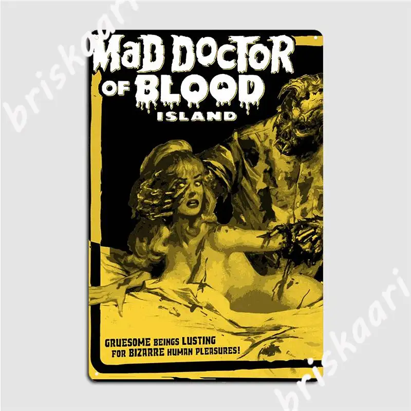 The Mad Doctor Of Blood Island Poster Metal Plaque Club Home Garage Club Customize Wall Decor Tin Sign Poster