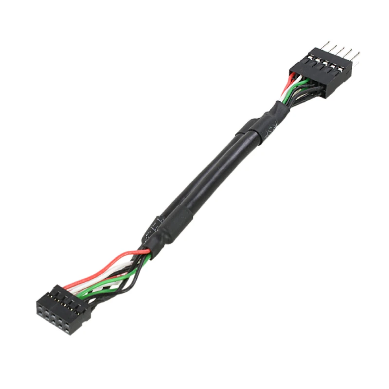 Dual row dupont line Flash Cable Hole pitch 2.0 2.54mm 10pin FOR Industrial Motherboard USB Pin connector PIN/HOLE