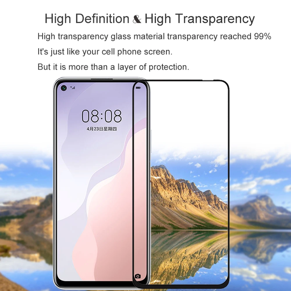 2Pcs full cover for huawei nova 7 pro 7i tempered glass phone screen protector for huawei nova 7 se protective film on the glass