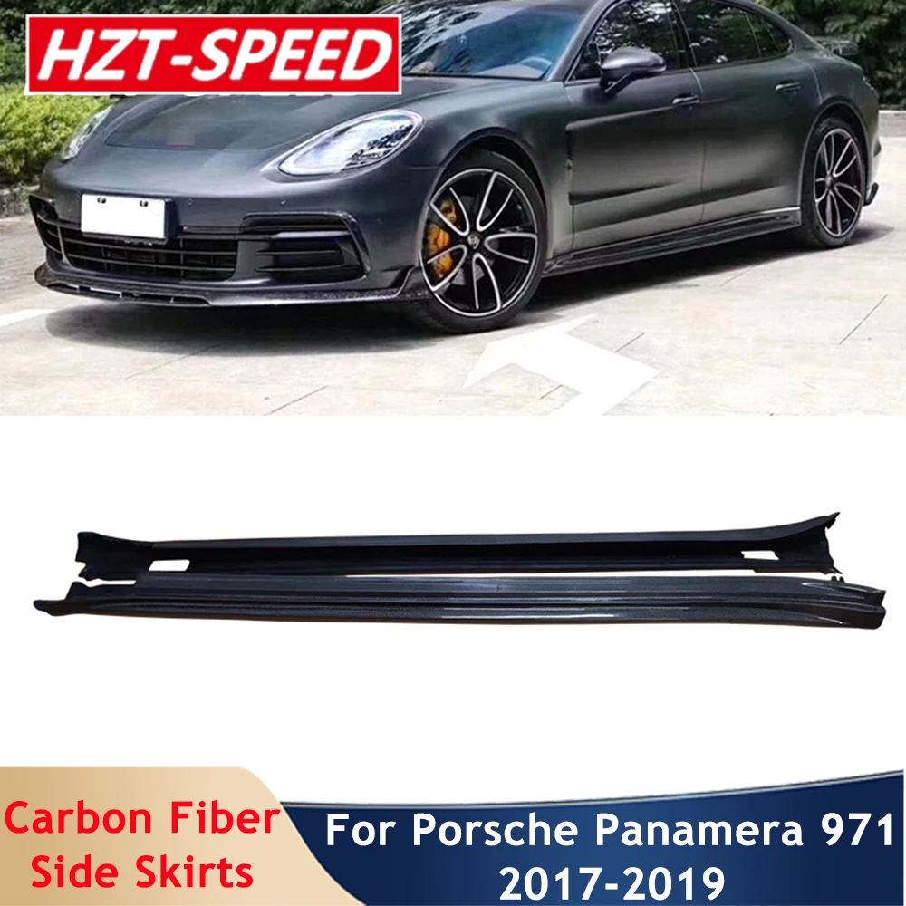 

Боковые юбки автомобиля для Porsche Panamera 971, модификация 2017-2019, удлинители из углеродного волокна, передний бампер, спойлер, защита