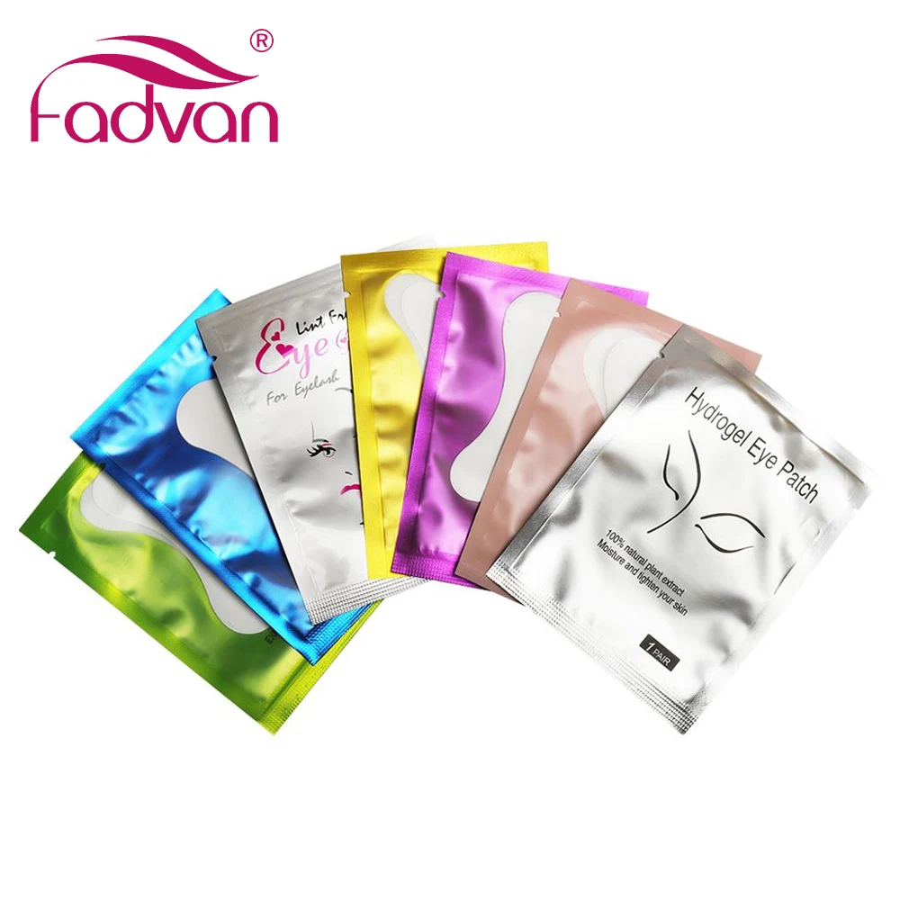 Fadvan Eyelash Patches for Extension 50 Pairs Lint Free Makeup Lashes Supplies Grafting Under Eye Pads