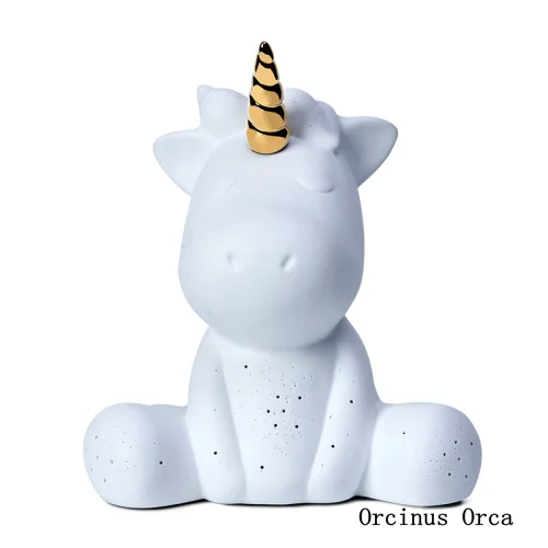 Cartoon Creative Unicorn Table Lamp Girls Bedroom Children's Room Bedside Lamp Nordic Modern Simple Ceramic Table Lamp