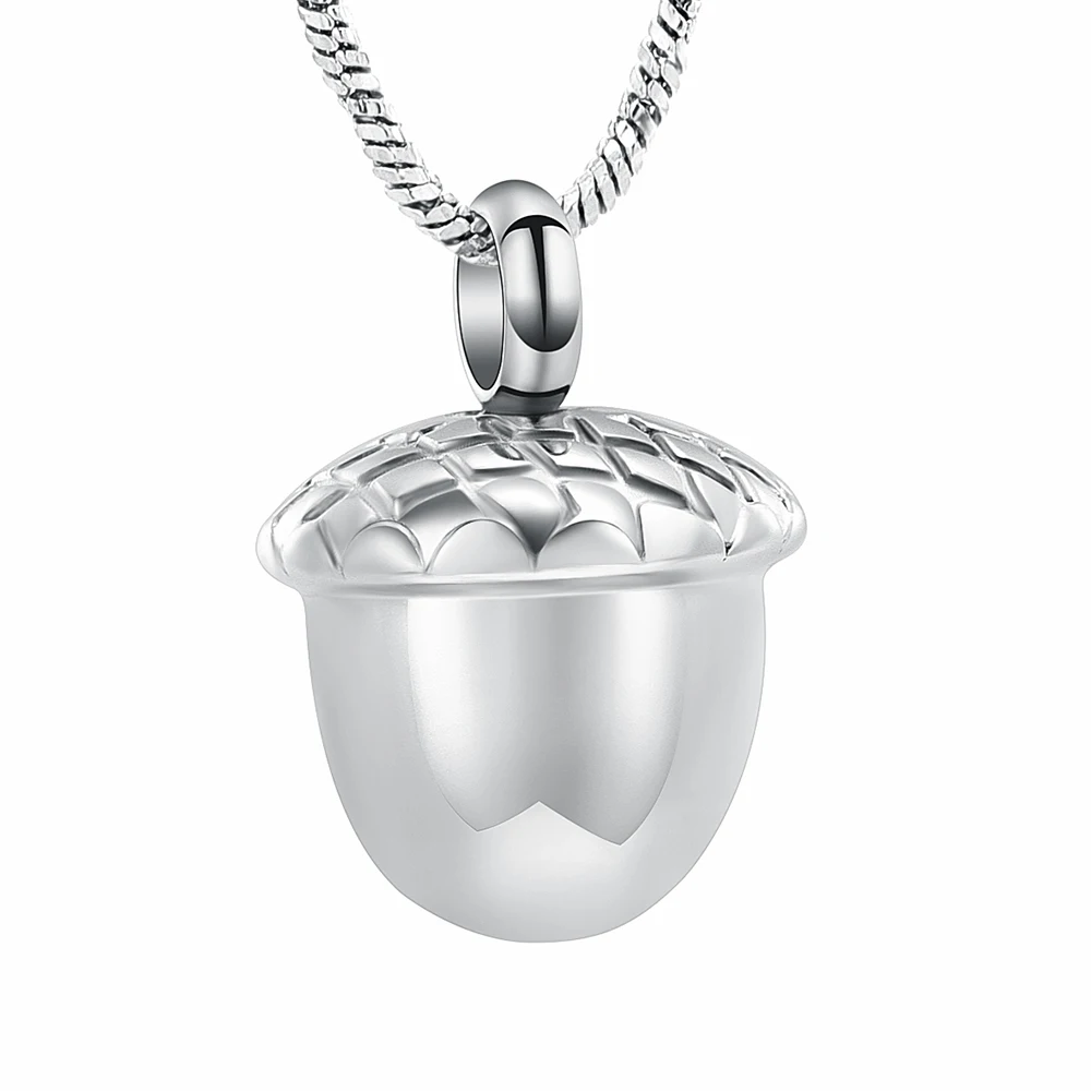 Cremation Jewelry Urn Necklace for Ashes Pendant Stainless Steel Acorn Urn Locket Ashes Keepsake Memorial Jewelry