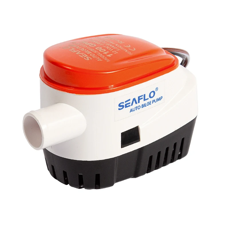 SEAFLO Marine bilge drainage pump 12V submersible small DC speedboat low water level automatic 24V pump