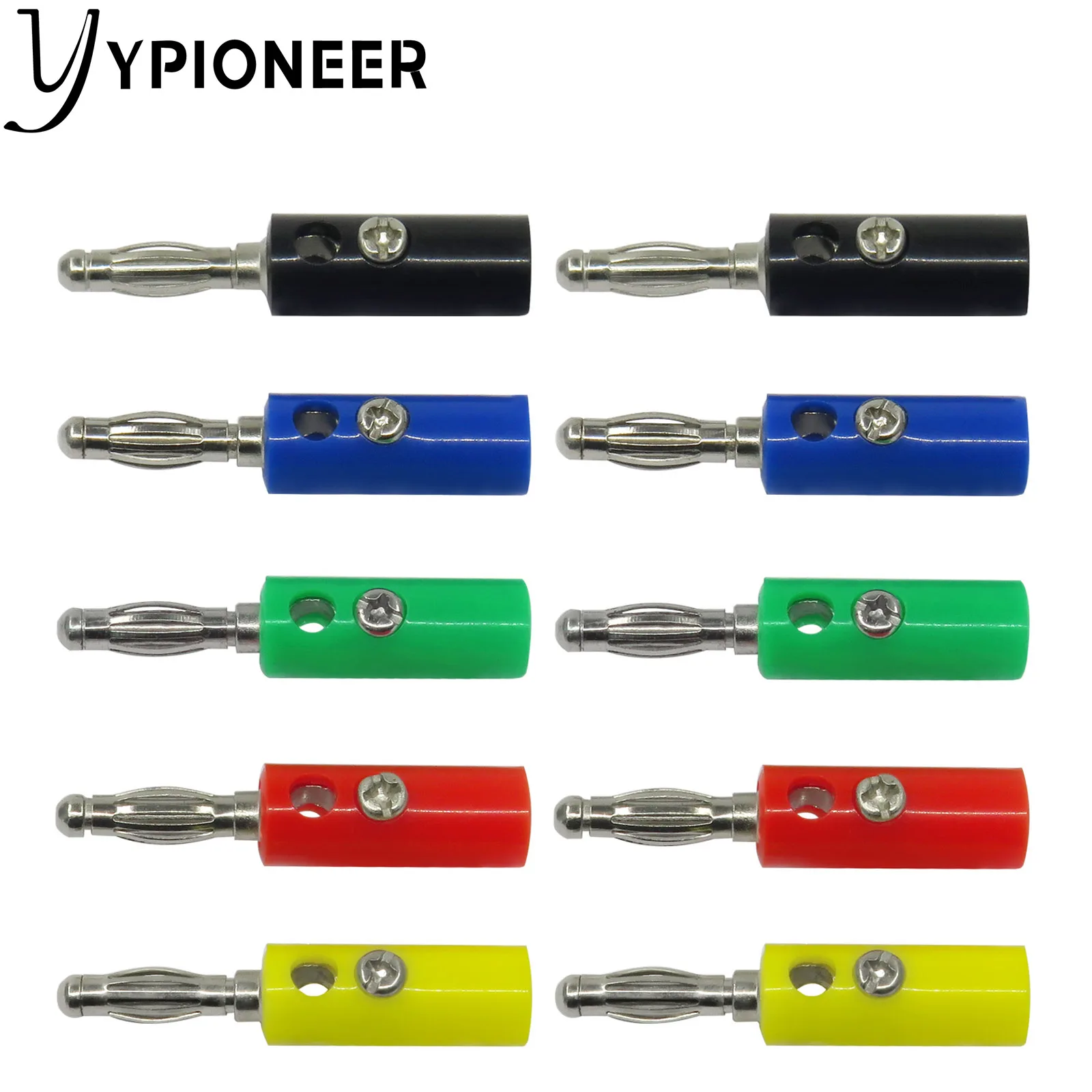 YPioneer P3003 10PCS 4mm adattatore per connettore a spina a Banana tipo a vite per prove elettriche