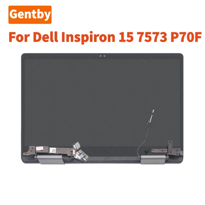 Original 15.6 Polegada para Dell Inspiron 7573 2-em1 P70f 4k Uhd Lcd Substituição da Tela de Toque Cinza com Hings