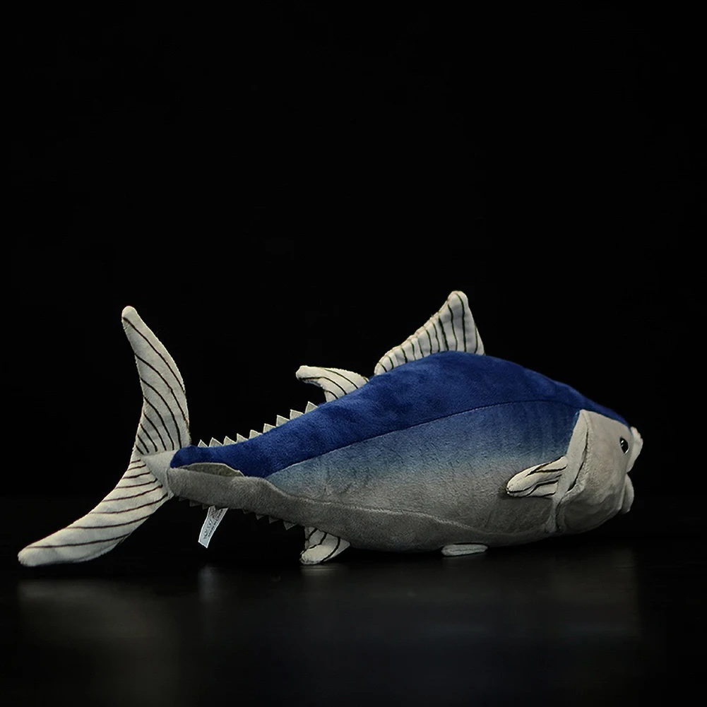 Cute Thunnini Pacific Bluefin Tuna Plush Toy Soft Realist Thunnus Orientalis Simulation Ocean Animal Geography Model Kids Gifts