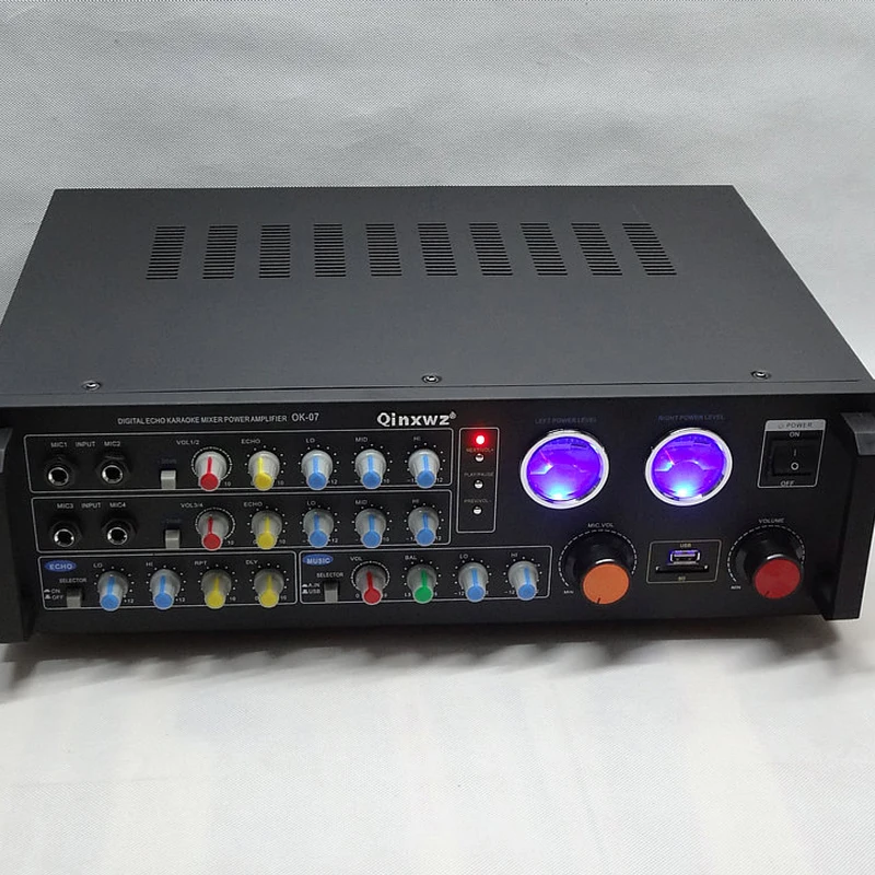 400W 220V 5.1 Channel Center Surround Professional High-power Amplifier Karaoke Amplifier KTV Conference Card Package Amplifier