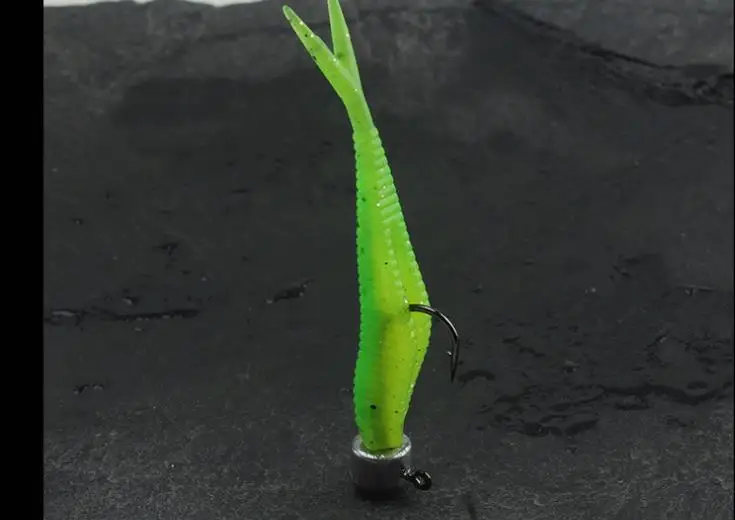 Fishing NED Jig Head Hook Strong Anti Falling Off Auxiliary Stand Hooks Mandarin Fish Lead T Tail Worm Fishhook Lot 10 Pieces