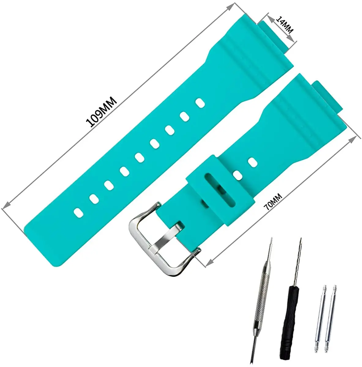 Resin strap female pin buckle watch accessories for Baby-G BA-110 BA-111 BA-112 BA-120 BA-125Sports waterproof watch strap