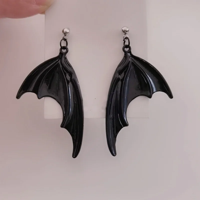 Bat Wing Stud Earrings,Black Bat Stud Earrings,Halloween Vampire Bat Earrings,Bat Lovers Gifts,Witches,Gothic Victorian Earrings