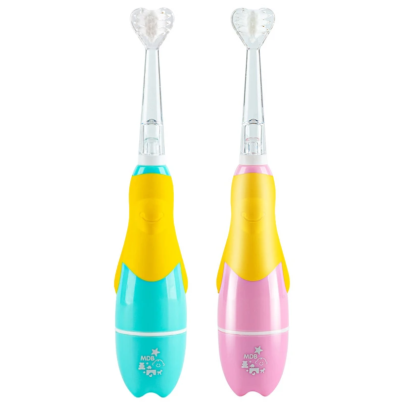 SG-513  Child Electric Toothbrush 2-3-6 years old Sonic Vibration Kids Babies Toothbrush Soft Bristles Replacement Brush Head