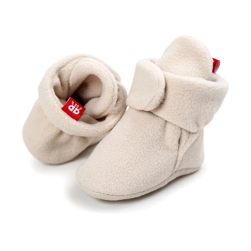 Baby Boys Girls Shoes Infant Toddler First Walkers Booties Cotton Warm Comfort Soft-sole Anti-slip Crib Shoes Newborn 0-18 Month