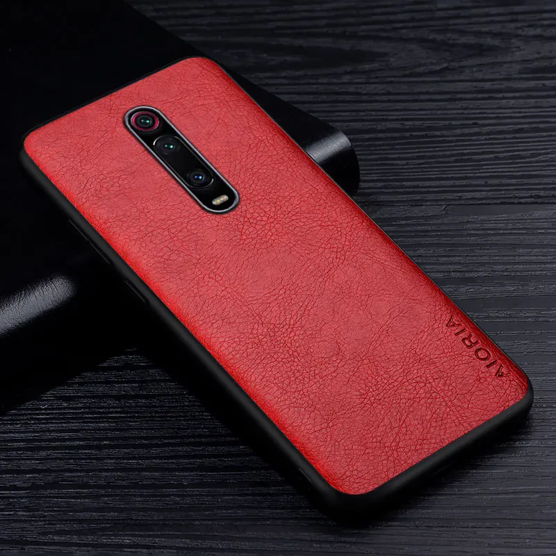 Case For Xiaomi Mi 9T Pro Redmi K20 Pro Premium Retro Litchi Leather Back Cover for mi 9t pro business style phone case