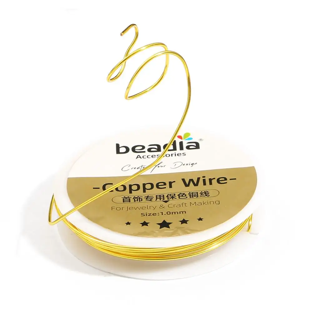 Colorfast Copper Wire For Bracelet Necklace Jewelry DIY Accessories 0.3/0.4/0.5/0.6/0.8/1.0mm Craft Beading Wire