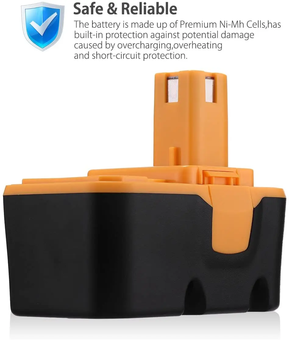 P100 Ni-MH 3600Ah 18V แบตเตอรี่ Ryobi 18V P100 P101 ABP1801 ABP1803 BPP1820ไร้สายเครื่องมือ