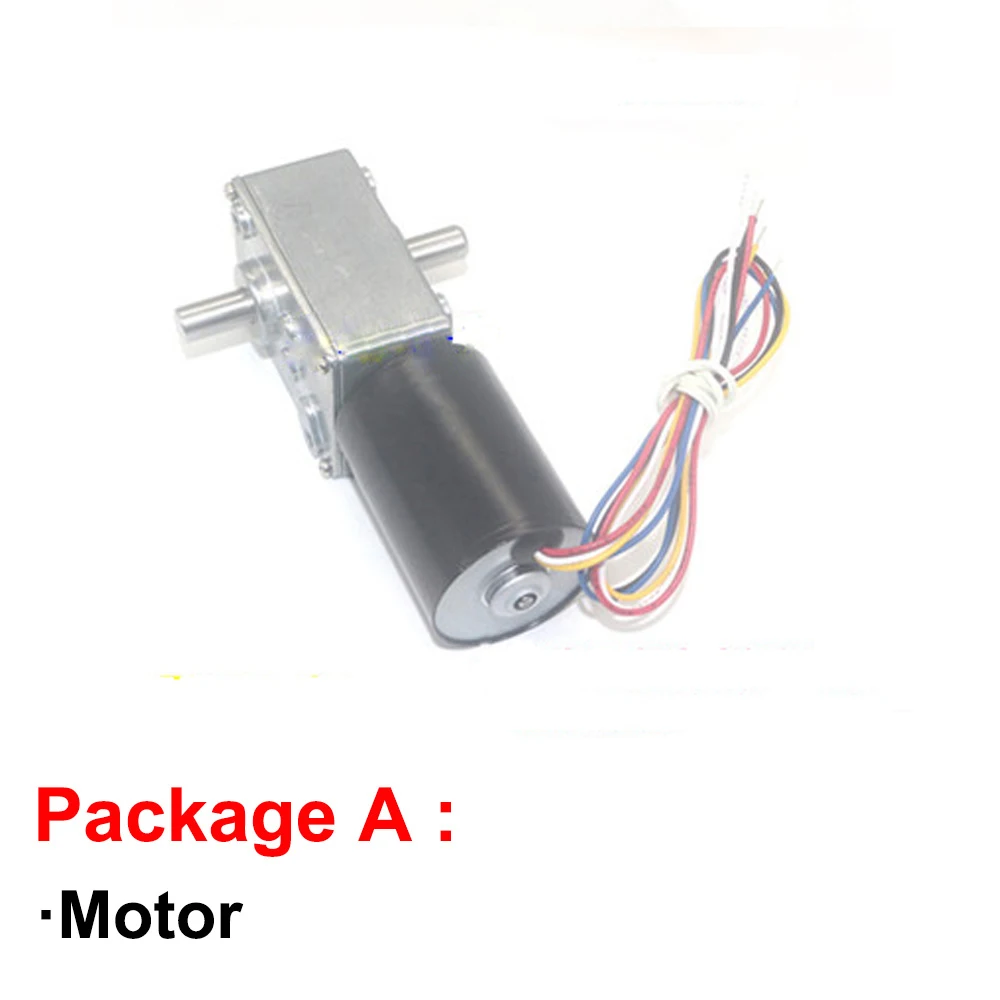 5840-3650 Brushless Gear Motor Double Shaft Length 15mm DC 12V 24V Speed 12rpm-471rpm High Torque 100kg.cm BLDC Controller PWM