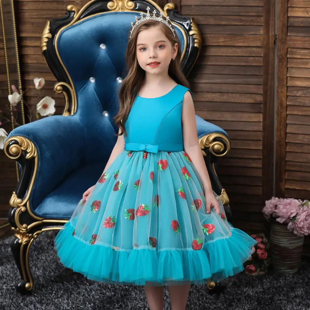 Robe de petite demoiselle d'honneur pour filles, à fleurs, rouge, rose, vêtements de mariée pour enfants, BH-303 #