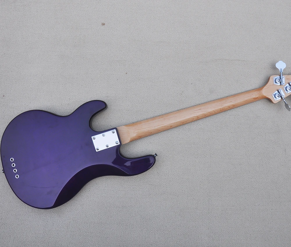 4 Strings Purple Electric Bass Guitar,Rosewood Fretboard