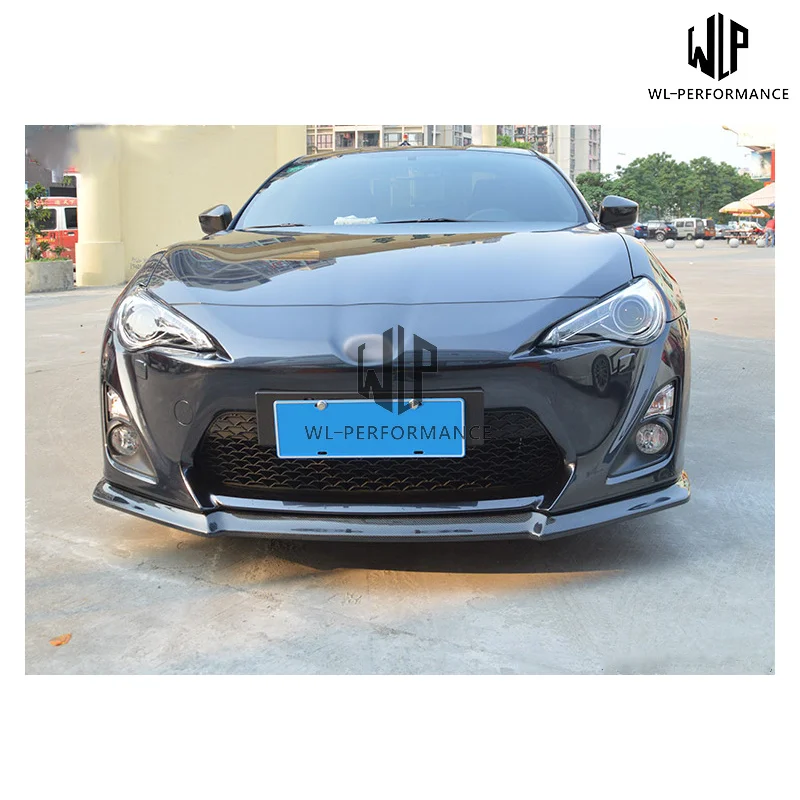 Gt86 High Quality Carbon Fiber Front Bumper Front Lip Splitter Car Styling for Toyota Gt86 b Style Car Body Kit