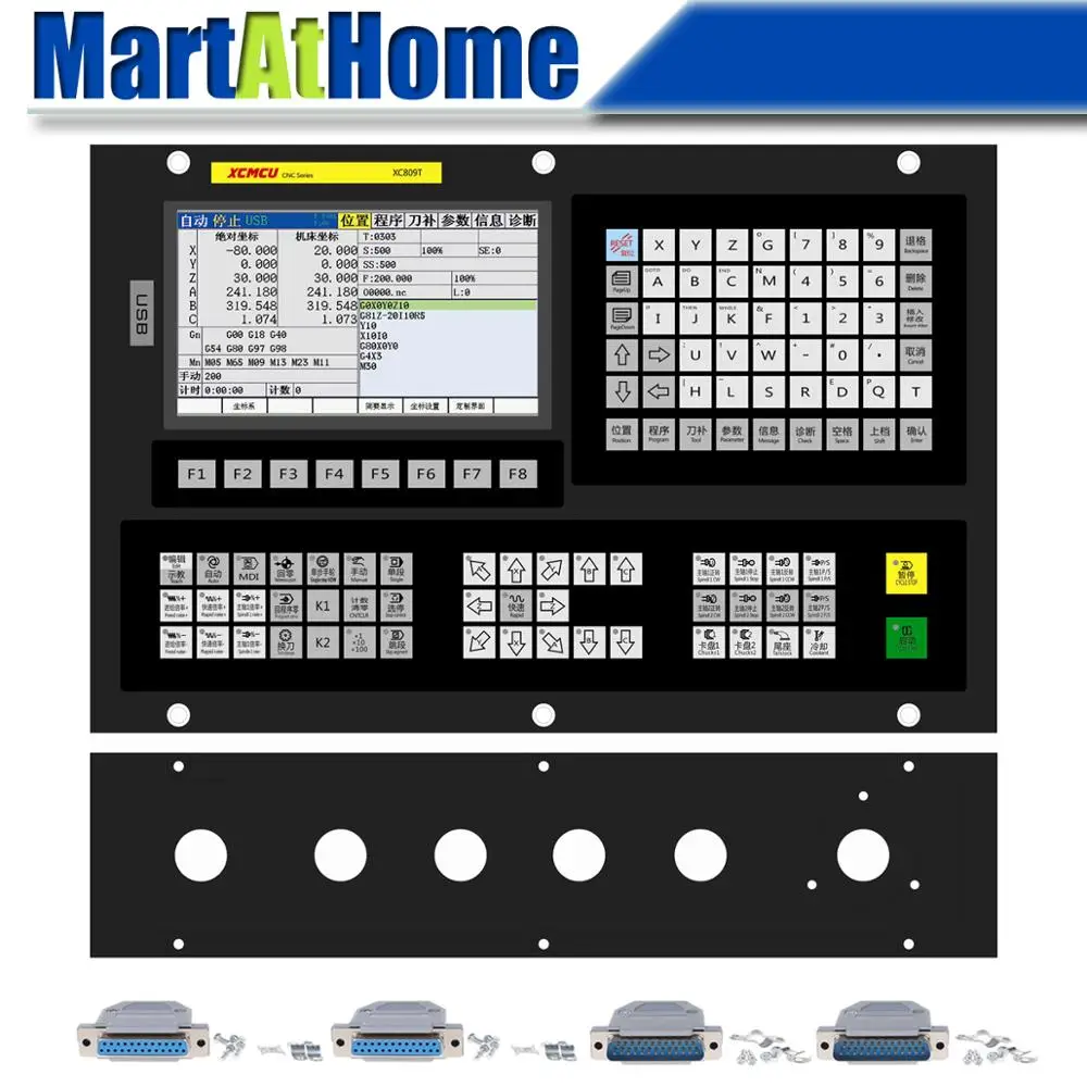 XC809T tornio multifunzione a 2/3/4/5/6 assi Controller di sistema CNC con supporto per caricatore di utensili mandrini digitali g-code ATC FANUC