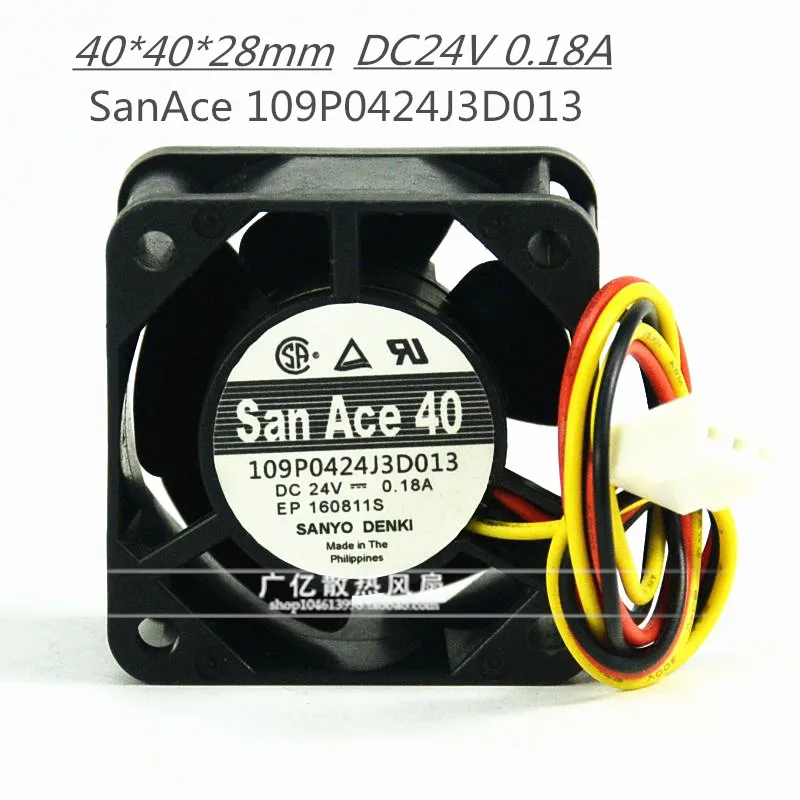 New original SanAce 40 109P0424J3D013 24V 0.18A 4CM 4028 3-wire with detection inverter cooling fan