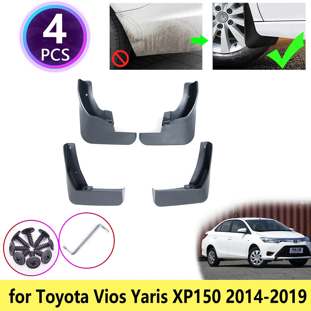 

for Toyota Yaris Vios Sedan XP150 2014~2019 Mudguards Mudflap Fender Mud Flaps Splash Flap Guards Front Rear Wheel Accessories