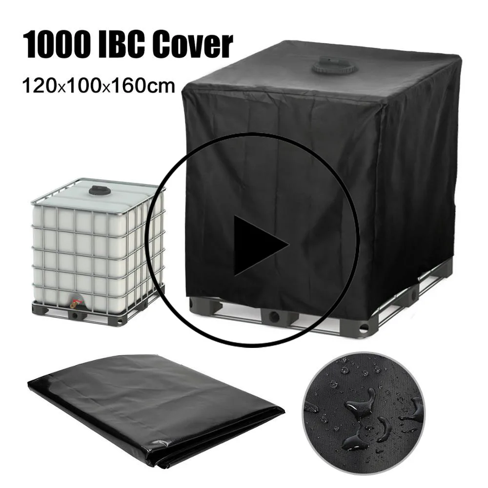 

Black Rain Water cover for 1000 L IBC Container，water storage bucket Waterproof cover