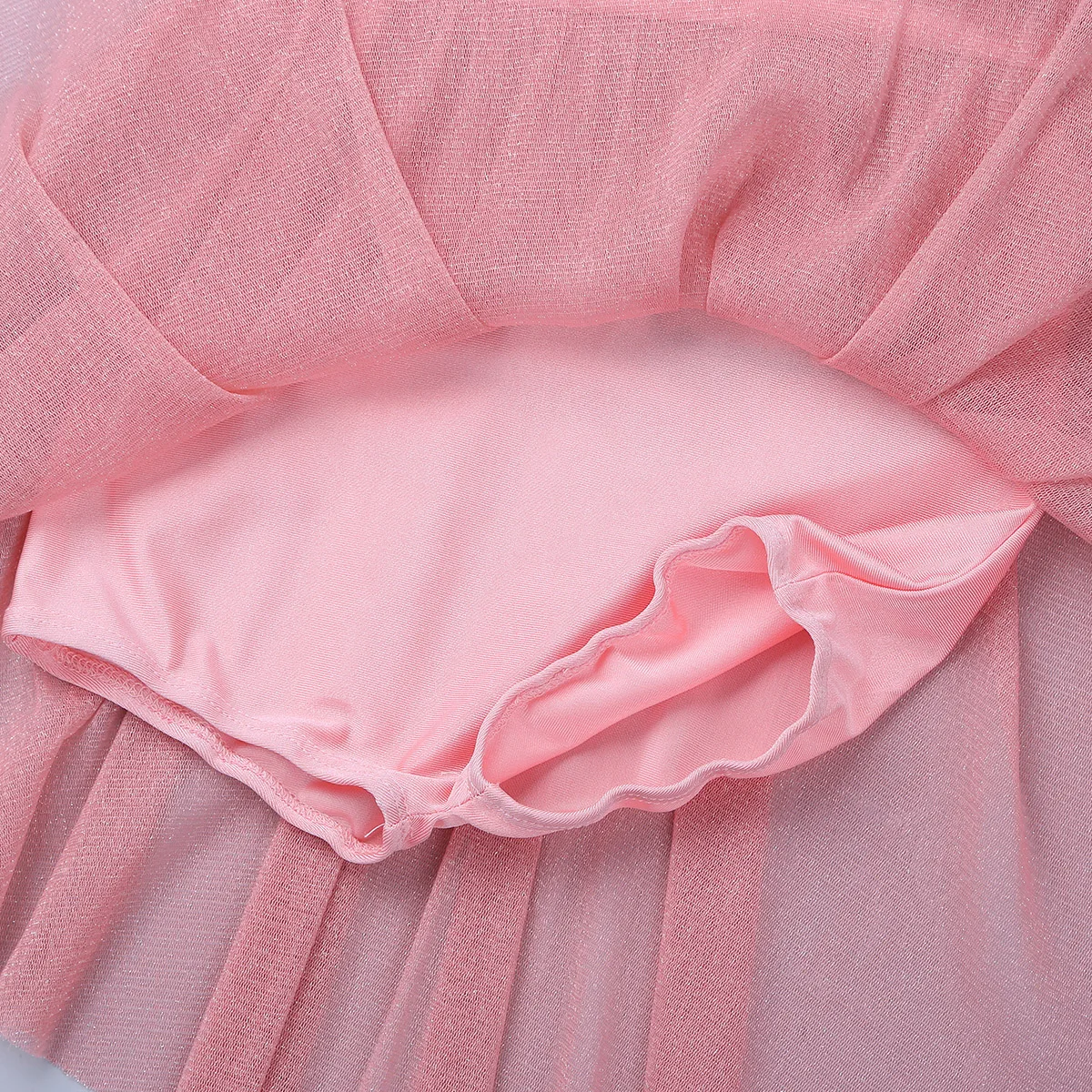 Robe de Ballet lyrique élégante sans manches pour filles, Costume de fête, justaucorps, jupe en maille brillante, robe de princesse, vêtements de danse