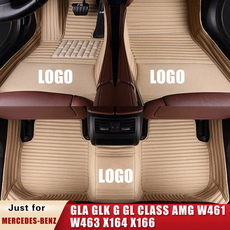 Custom Car Floor Mats for Mercedes-Benz G GL Class Klasse Clase Classe G GL Cabrio GLA GLK W461 W463 X164 X166 Car Trunk Mat