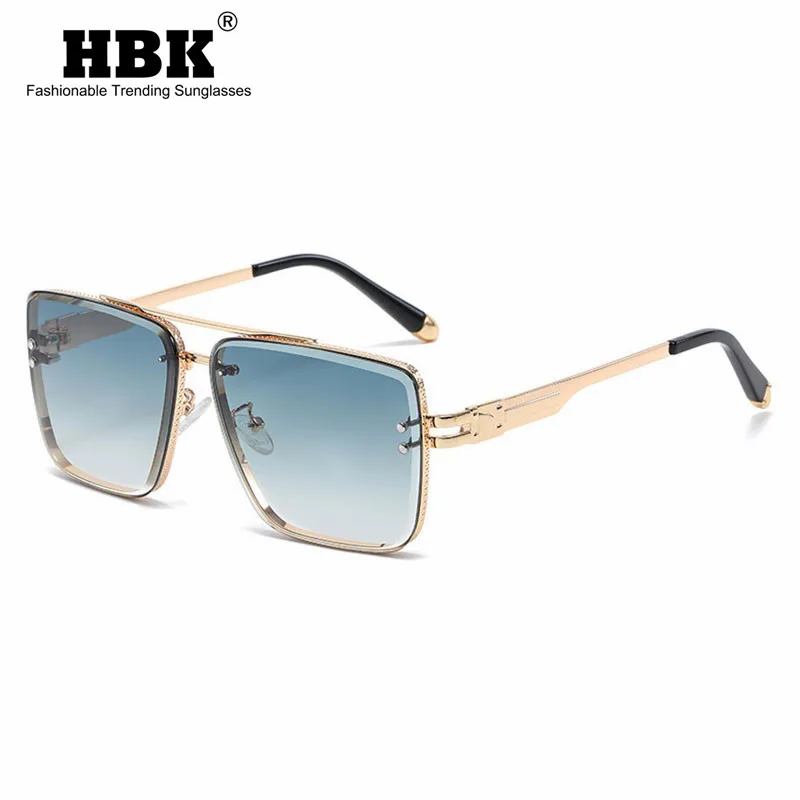 

HBK 2022 Fashion Classic Mach Style Gradient Sunglasses Cool Men Women Vintage Square Brand Design Sun Glasses Oculos De Sol