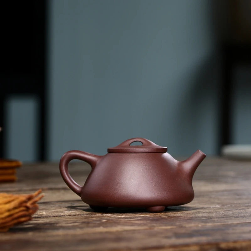 on big sales Chinese real yixing zisha dicaoqing clay marked tea pot leaf print marked shipiao handmade classical 9 infuser hole