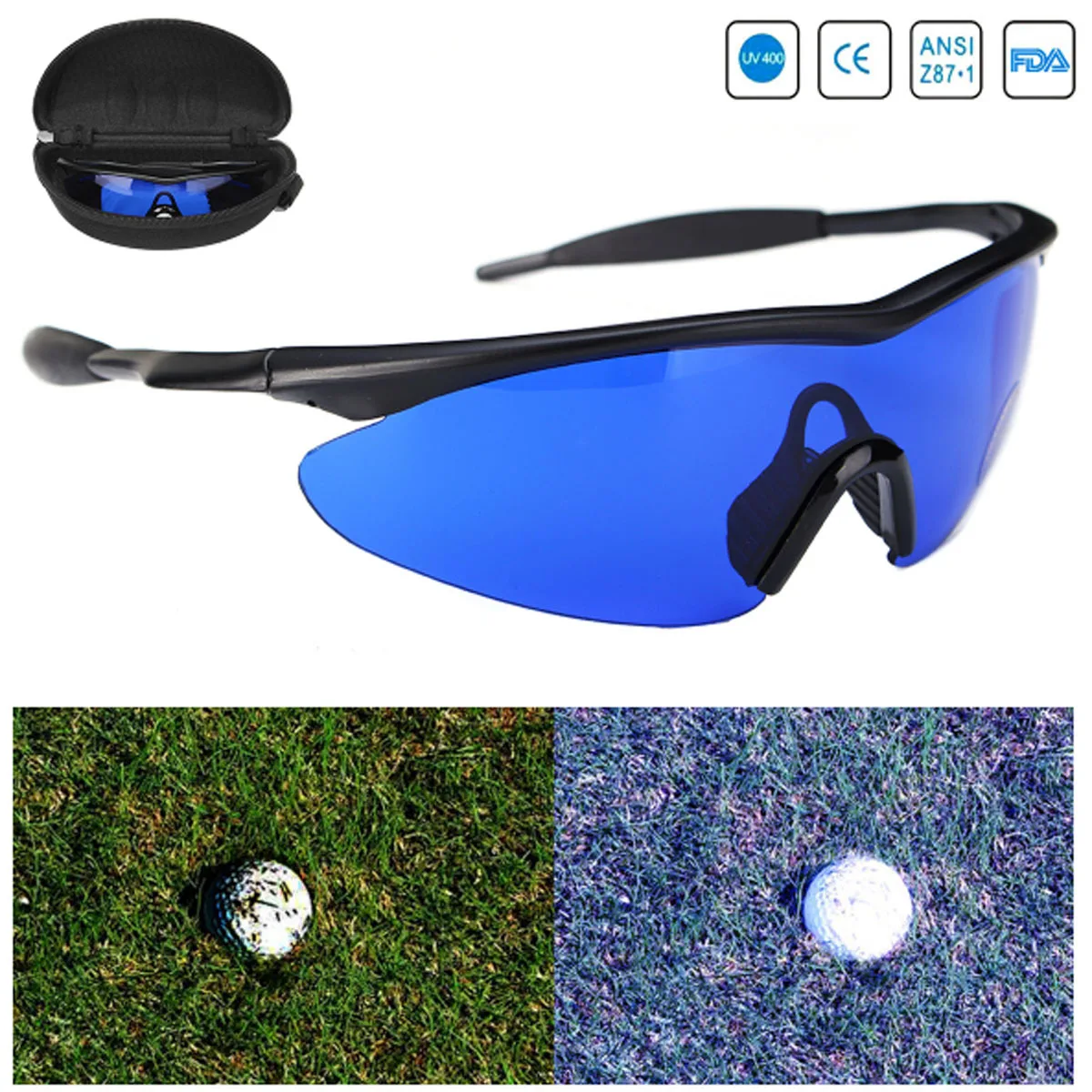 

golf ball locating glasses The golf caddy locates the ultraviolet ray of the ball protecting glasses