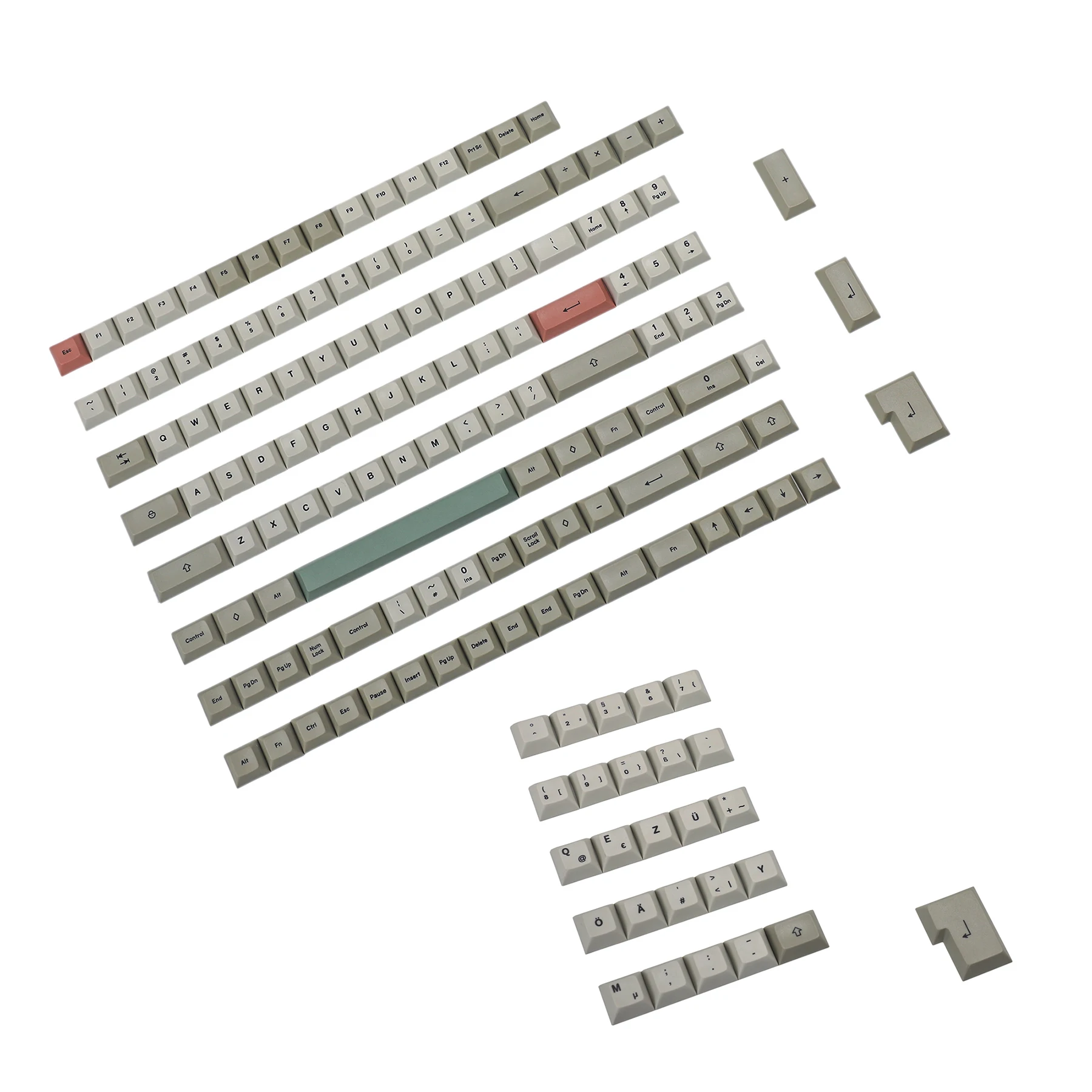 DSA Profile 9009 125 Key Dye Sub ANSI ISO AZERTY Spain UK French German Italian Keyset PBT GK61 Keycaps For Mechanical Keyboard