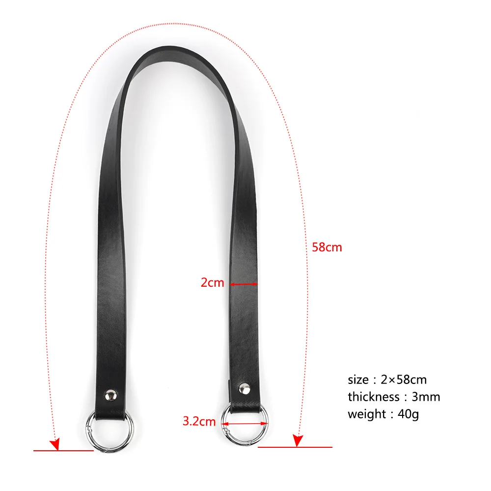 1PC 58CM PU Leather Shoulder Bag Strap Handles DIY Replacement Purse Handle for Handbag Belts Strap Bag Accessories