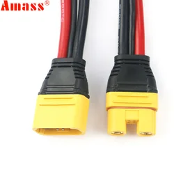 Amass AS150U 70A Copper Plated Female / Male Plug Connector Resistance Adapter Cable 35CM For RC Racing Drone FPV Model Spare Pa