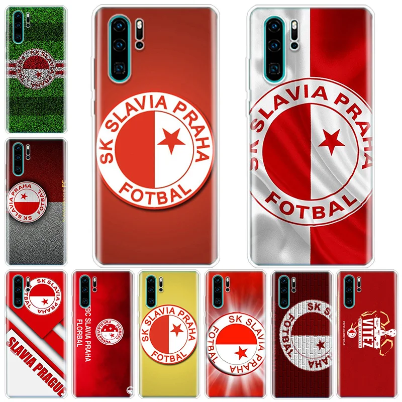 Sk Slavia Praha Czech Republic Phone Case For Huawei Honor 50 20 Pro P Smart Z 2021 Y5 Y6 Y7 Y9 10i 9 Lite 9X 8A 8S 8X 7S 7X 7A