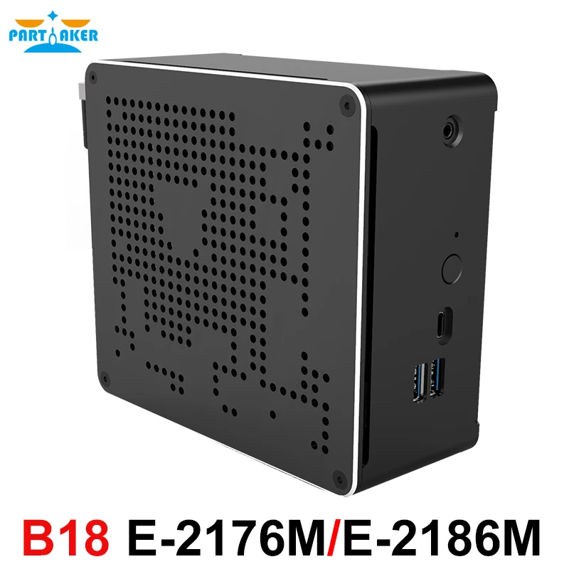 Partaker 미니 컴퓨터, Windows 10 Pro, 개인용 NUC, 64GB DDR4 RAM, 휴대용 PC, Xeon Xeon E-2186M, i7-8750H 게임용 미니 PC