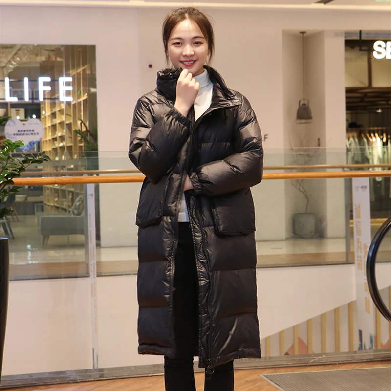 Korean Oversized White Winter Duck Women Down Coat Long Puffer Jacket Parka Casaco YY1422