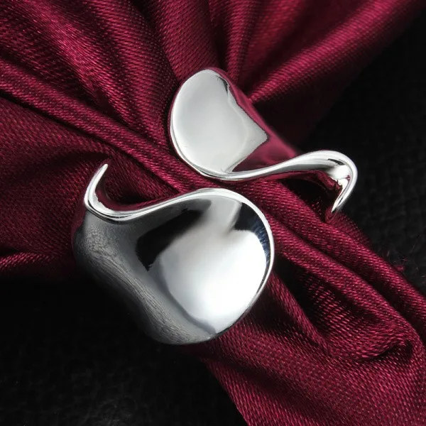 925 Sterling Silver Ring Simple Open Ring For Woman Charm Jewelry Engagement Gift LR076