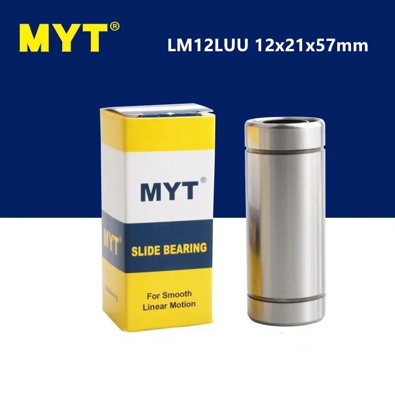 20pcs high precision MYT bearing LM12LUU 12x21x57mm 12mm linear Bearings Ball Bush LML12UU LM12L 3D printer CNC rod shaft Parts