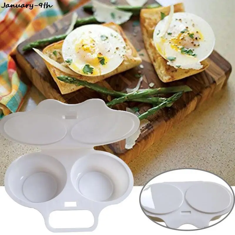 New Home Kitchen Microwave Oven Heart&Flowers Round Shape Egg Steamer Cooking Mold Egg Poacher Kitchen Gadgets Fried Egg Tool