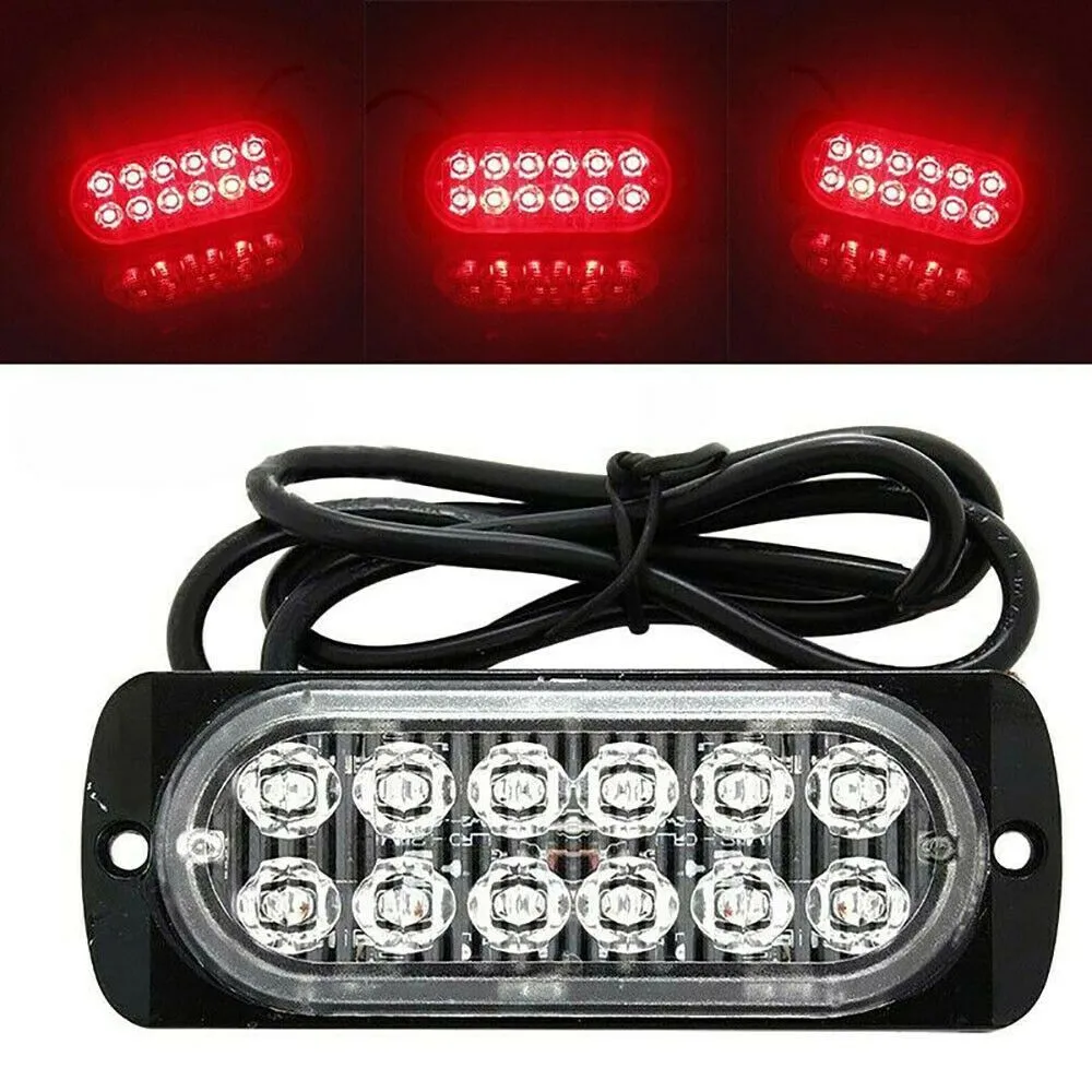Car rear LED Fog Light Motorcycle Tail Lamp DC 12V-24V Vehicle Anti-Collision Taillight Brake Braking Warning Lamps Car Fog Ligh